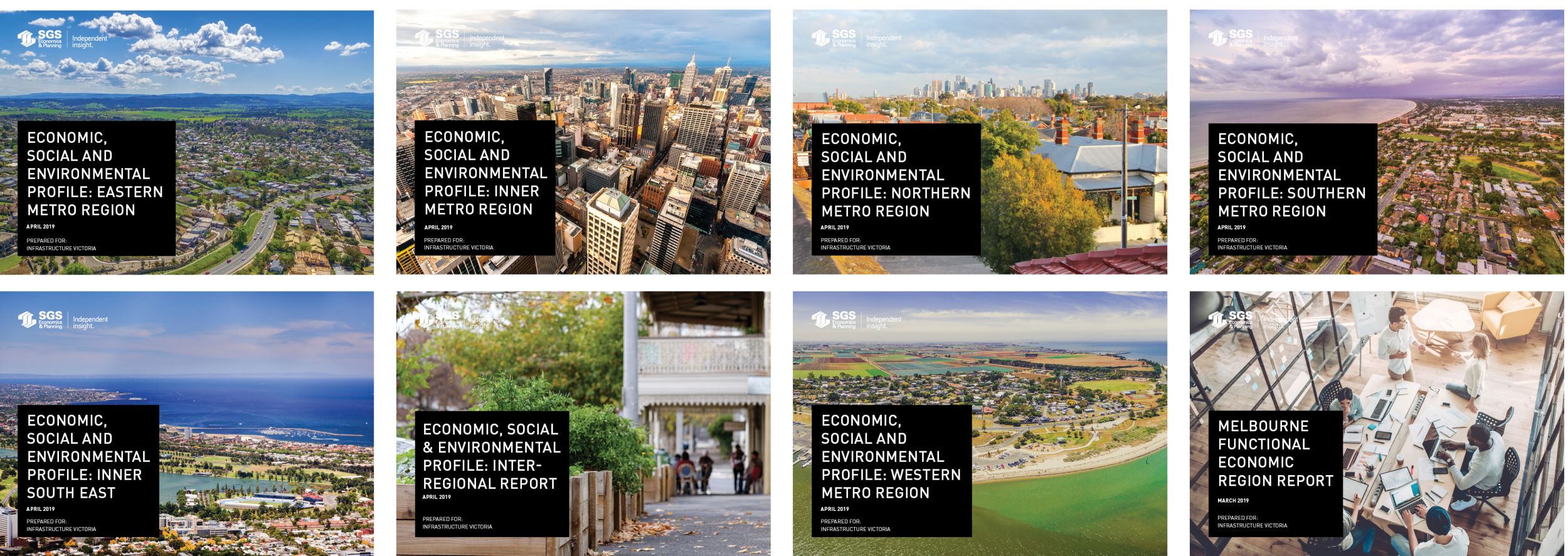 SGS Economics and Planning Spatial profile covers