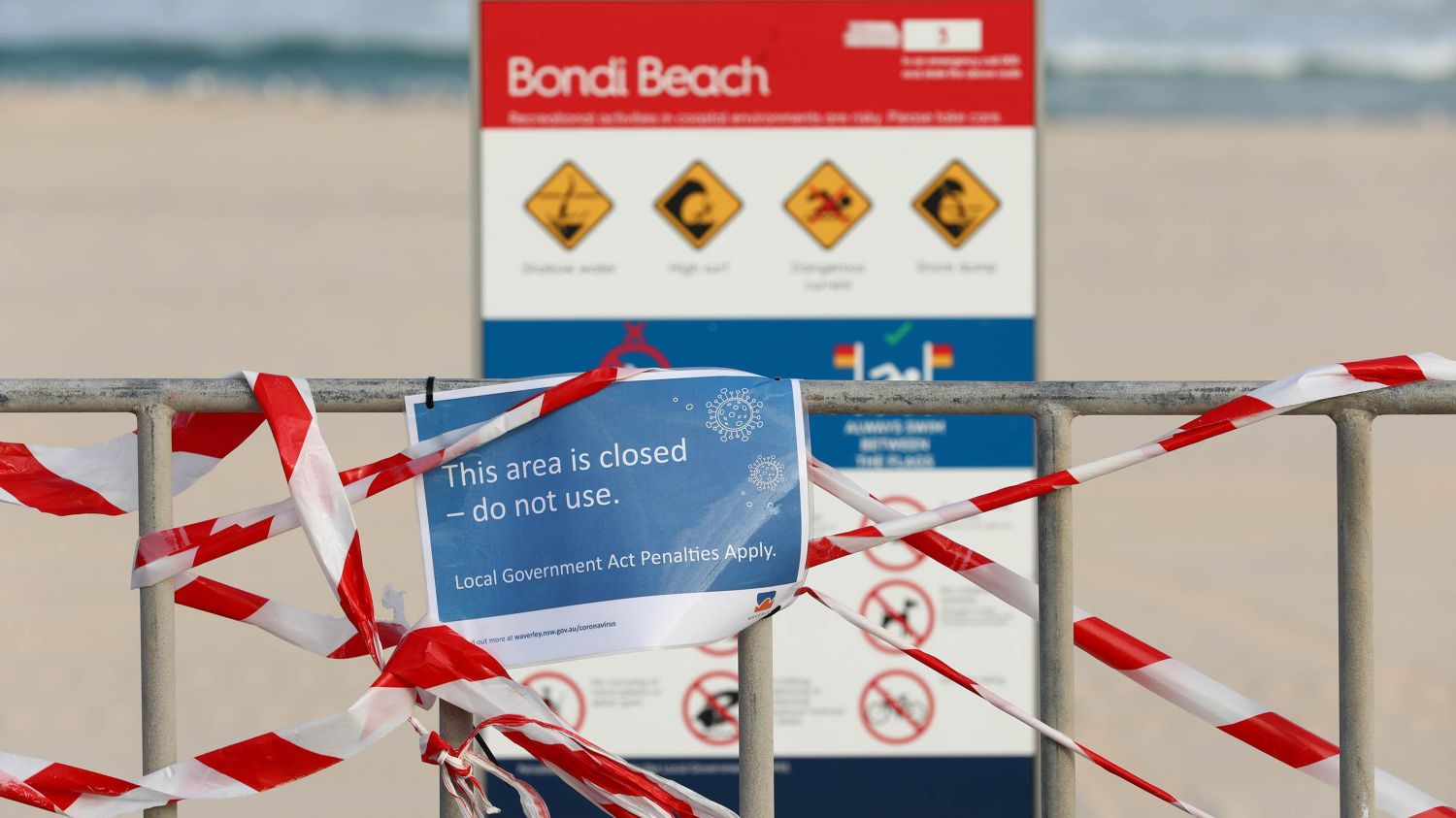 SGS Economics and Planning Bondi Beach Closed COVID 19 outbreak April 2020