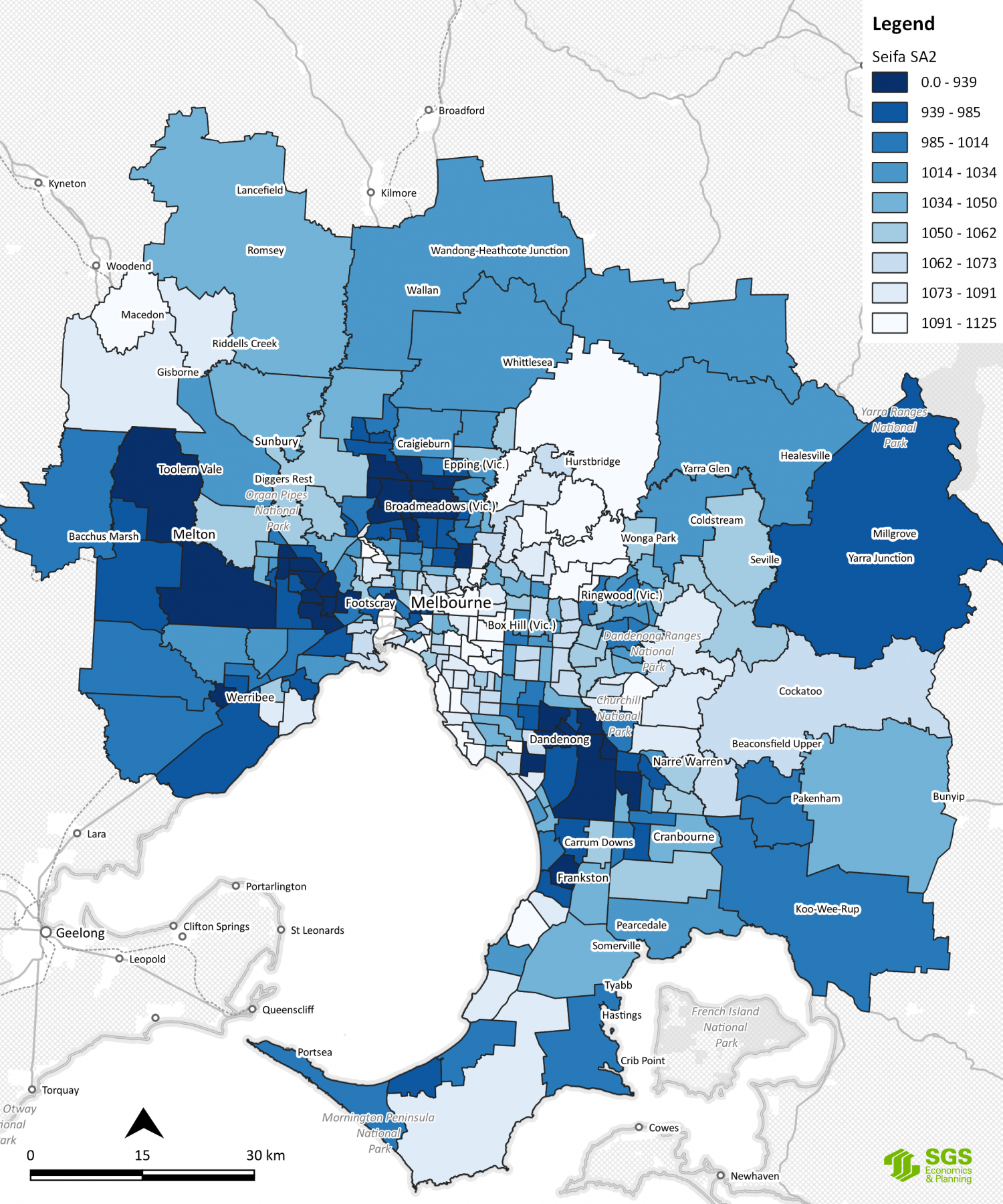 SGS Economics and Planning casual workforce and COVID 19 SEIFA map