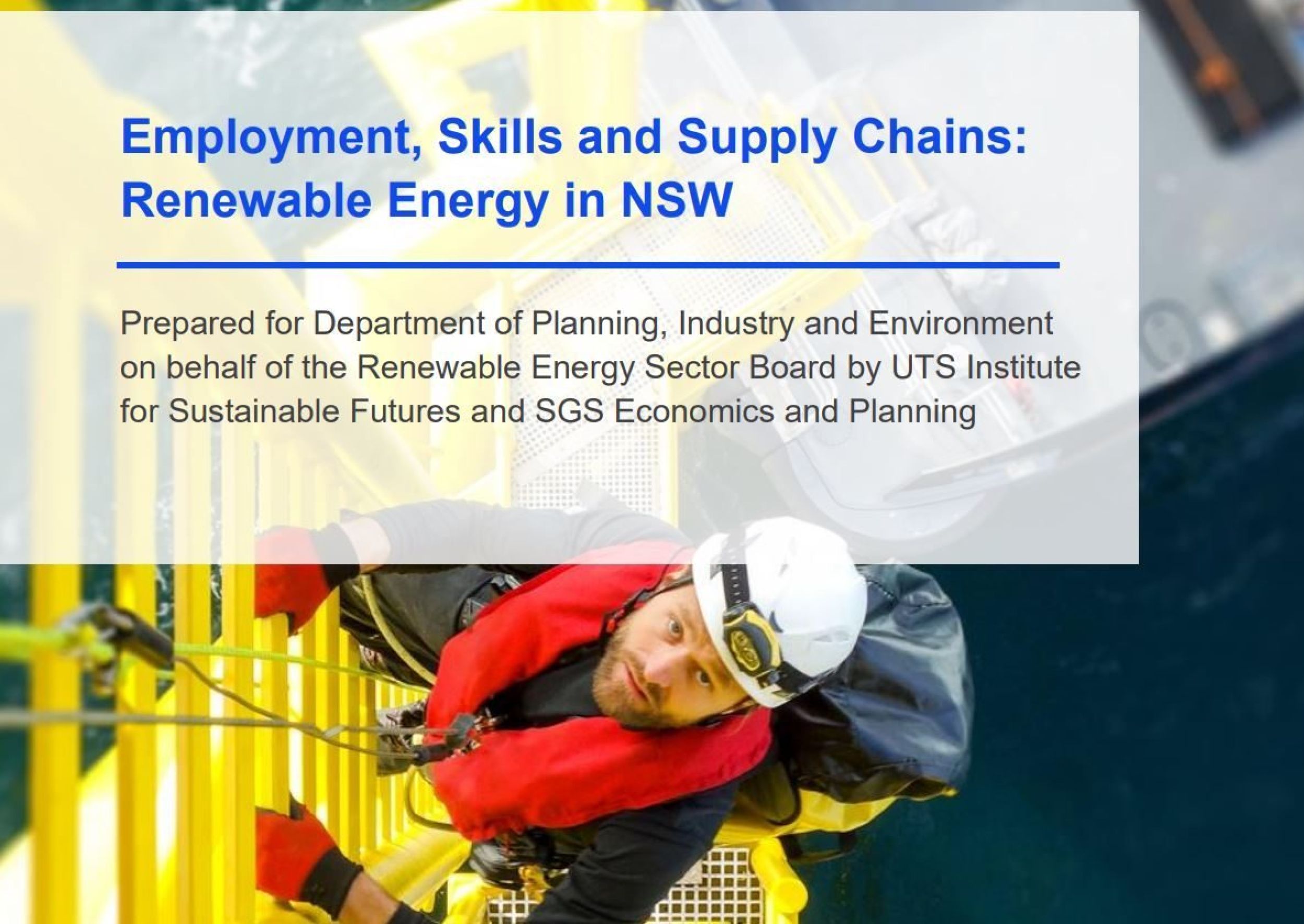 SGS Economics and Planning employment skills and supply chains renewable energy in nsw final report image